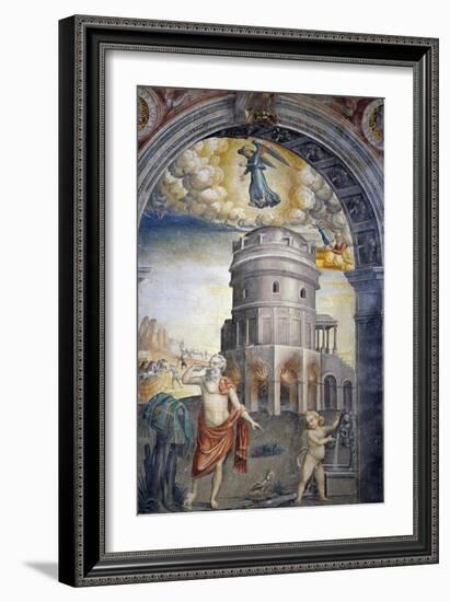 Depiction of the Sign of Virgo with a Man Drinking-null-Framed Giclee Print