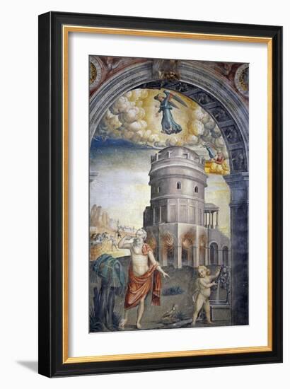 Depiction of the Sign of Virgo with a Man Drinking-null-Framed Giclee Print