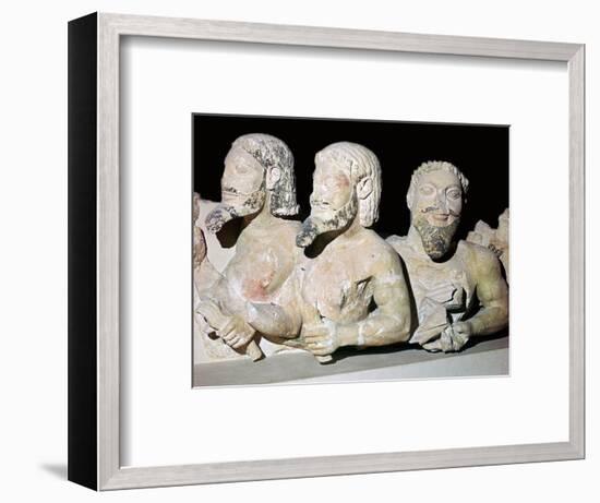 Depiction of Typhon from the pediment of an early temple. Artist: Unknown-Unknown-Framed Giclee Print