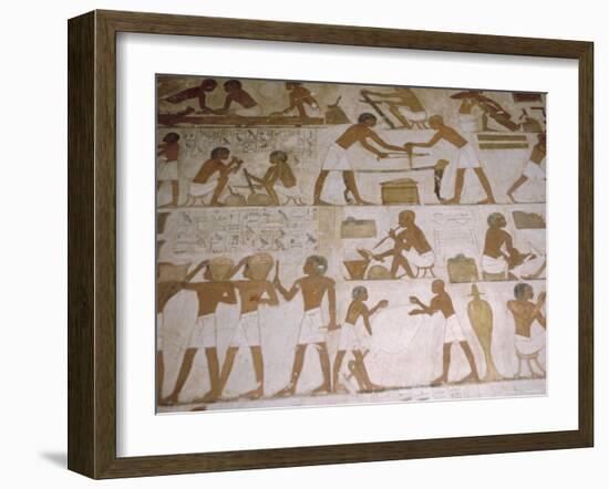 Depictions of Everday Life, Tomb of Renhuire, Thebes, Egypt-Richard Ashworth-Framed Photographic Print