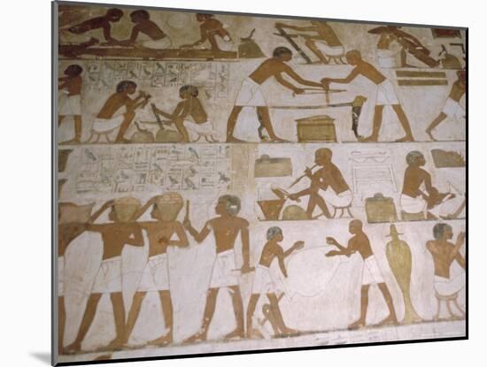 Depictions of Everday Life, Tomb of Renhuire, Thebes, Egypt-Richard Ashworth-Mounted Photographic Print