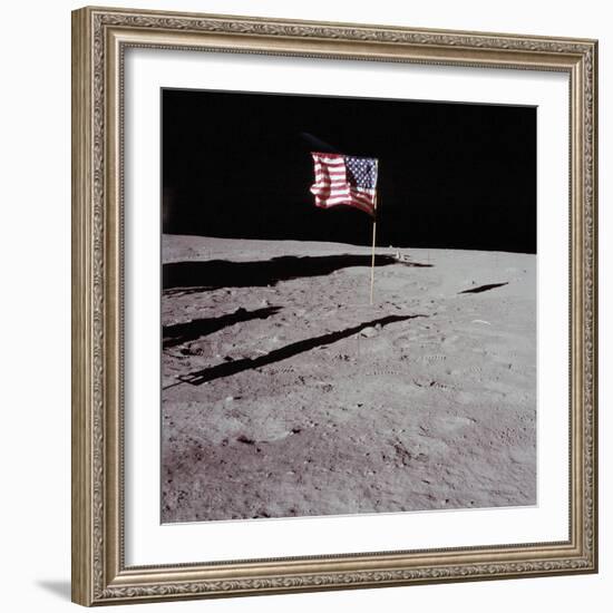 Deployed Flag - 1969-null-Framed Giclee Print