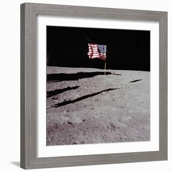 Deployed Flag - 1969-null-Framed Giclee Print