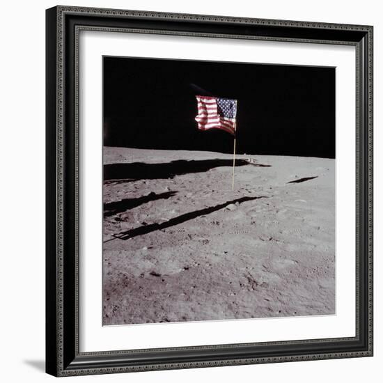 Deployed Flag - 1969-null-Framed Giclee Print