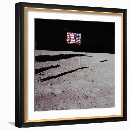 Deployed Flag - 1969-null-Framed Giclee Print