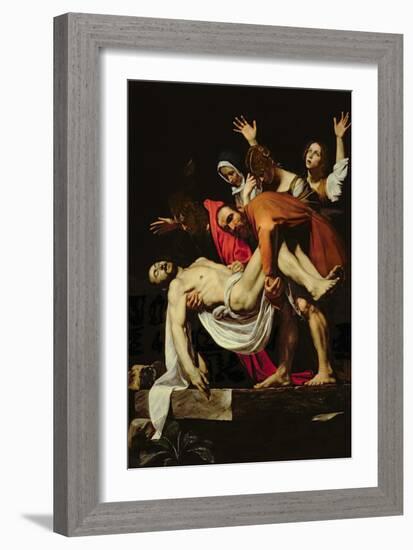 Deposition, 1602-4-Caravaggio-Framed Giclee Print