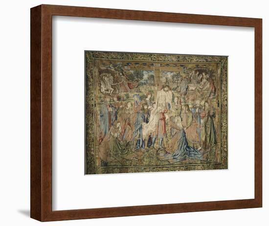 Deposition, 16th Century Spanish Tapestry from the Series Stories of the Life of Jesus Christ-null-Framed Giclee Print