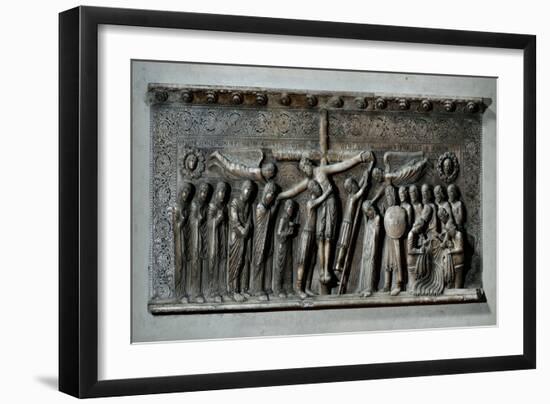 Deposition, Benedetto Antelami, 1178. Santa Maria Assunta Cathedral, Parma, Italy-Benedetto Antelami-Framed Art Print