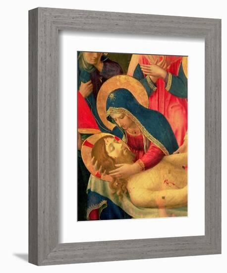 Deposition from the Cross, Detail of the Virgin Mary, 1436-Fra Angelico-Framed Giclee Print