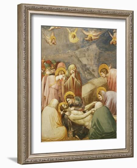 Deposition from the Cross, or The Lamentation, Fresco-Giotto di Bondone-Framed Giclee Print