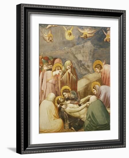 Deposition from the Cross, or The Lamentation, Fresco-Giotto di Bondone-Framed Giclee Print