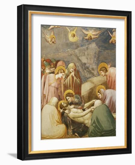 Deposition from the Cross, or The Lamentation, Fresco-Giotto di Bondone-Framed Giclee Print