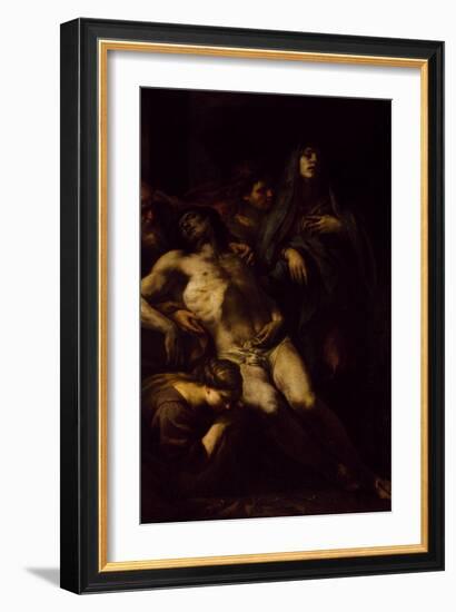 Deposition of Christ.-Andrea Vaccaro-Framed Giclee Print