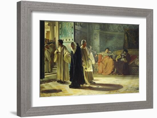 Deposition of Pope Silverio, 537-Cesare Maccari-Framed Giclee Print