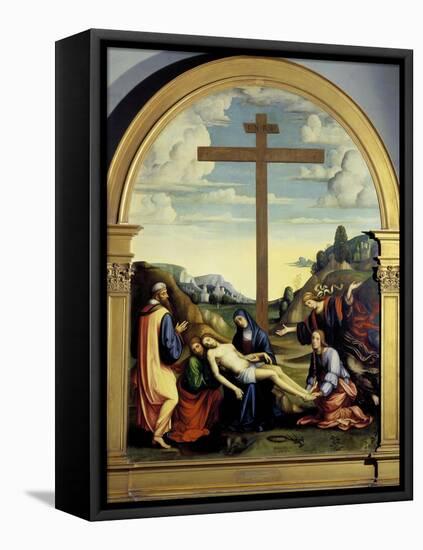 Deposition with Joseph of Arimathea-Francesco Francia-Framed Premier Image Canvas