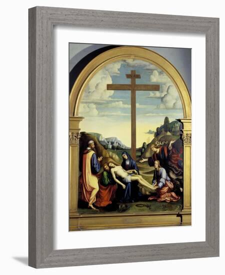 Deposition with Joseph of Arimathea-Francesco Francia-Framed Giclee Print