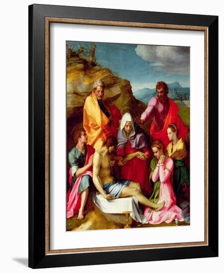 Deposition with Virgin Mary and Saints, 1523-24-Andrea del Sarto-Framed Giclee Print