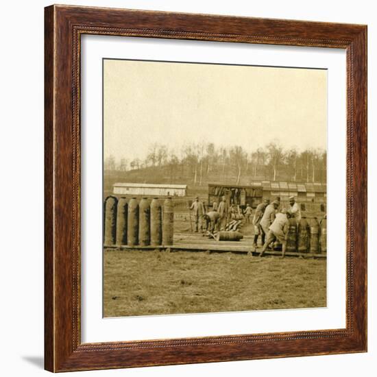 Depot for large shells, c1914-c1918-Unknown-Framed Photographic Print