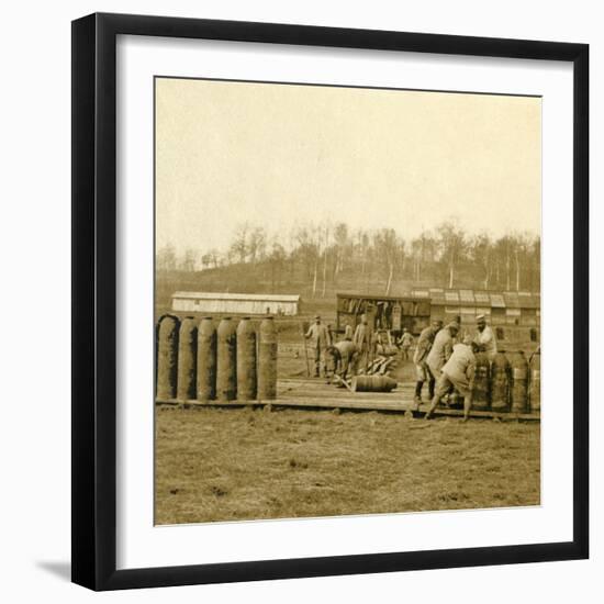 Depot for large shells, c1914-c1918-Unknown-Framed Photographic Print