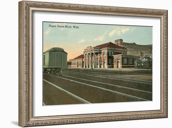 Depot, Green River, Wyoming-null-Framed Art Print