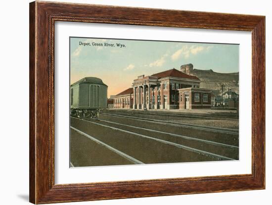 Depot, Green River, Wyoming-null-Framed Art Print