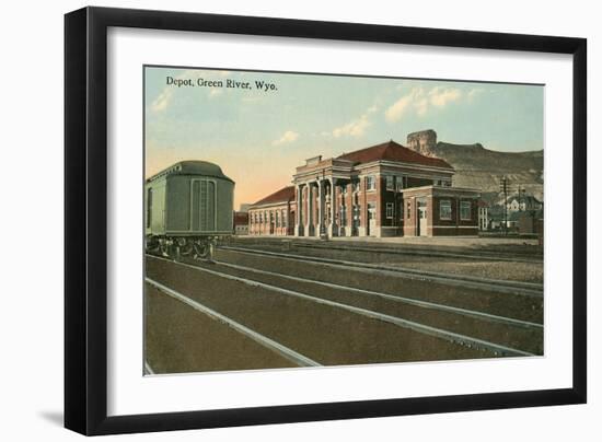 Depot, Green River, Wyoming-null-Framed Art Print