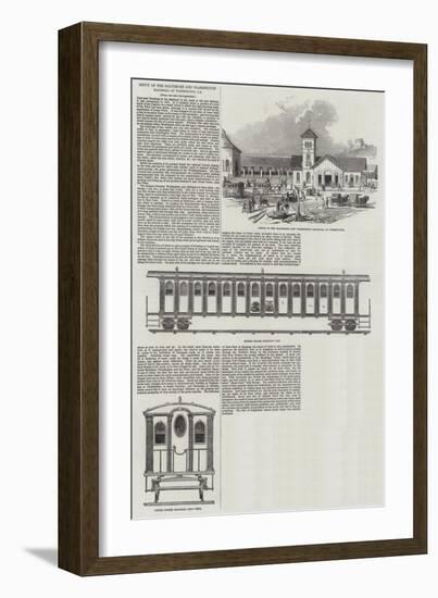 Depot of the Baltimore and Washington Railroad, at Washington, US-null-Framed Giclee Print