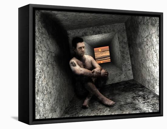 Depressed Man-Victor Habbick-Framed Premier Image Canvas