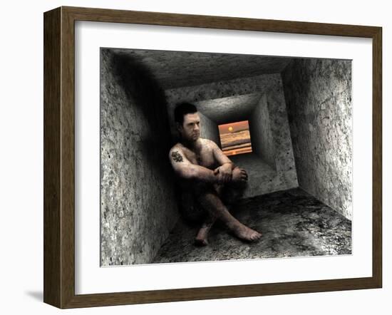 Depressed Man-Victor Habbick-Framed Photographic Print