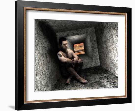 Depressed Man-Victor Habbick-Framed Photographic Print