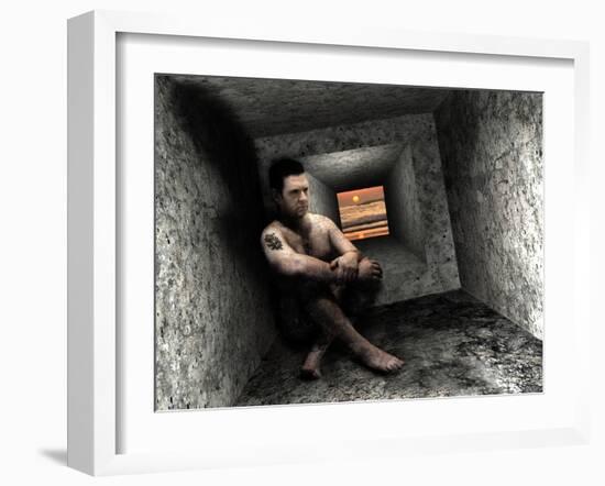 Depressed Man-Victor Habbick-Framed Photographic Print