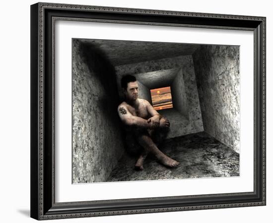 Depressed Man-Victor Habbick-Framed Photographic Print