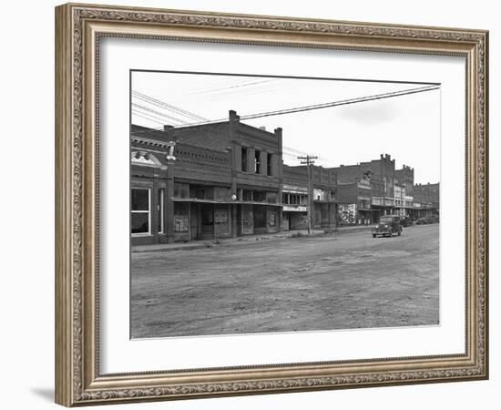 Depression Era Town-Dorothea Lange-Framed Photographic Print