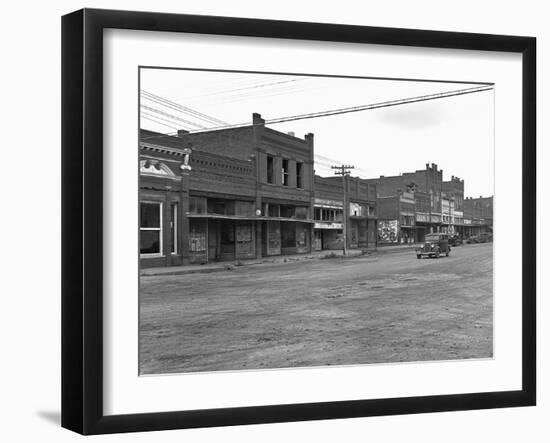 Depression Era Town-Dorothea Lange-Framed Photographic Print