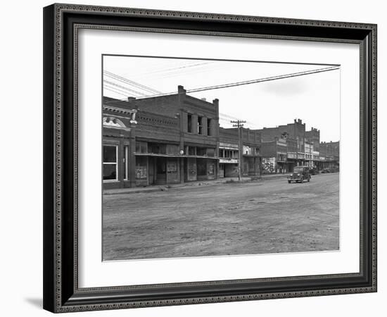 Depression Era Town-Dorothea Lange-Framed Photographic Print