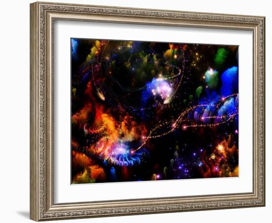 Depth Of Fractal Dreams-agsandrew-Framed Art Print