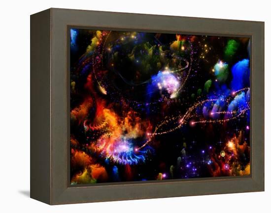 Depth Of Fractal Dreams-agsandrew-Framed Stretched Canvas