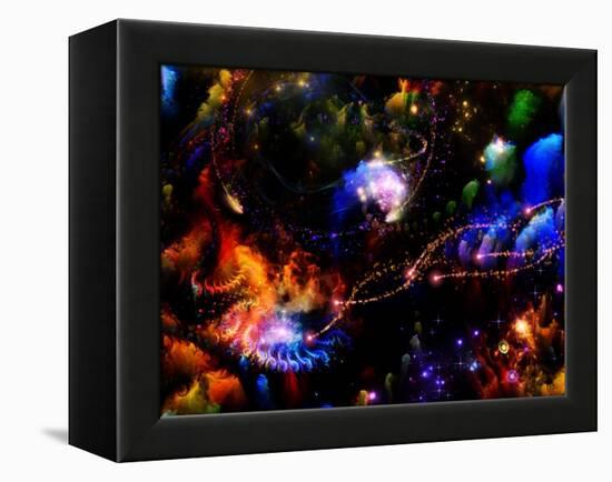 Depth Of Fractal Dreams-agsandrew-Framed Stretched Canvas