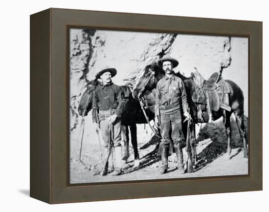 Deputy Sheriff C.H. Farnsworth and Ranger W.K. Foster on Patrol in Arizona, c.1903-null-Framed Premier Image Canvas