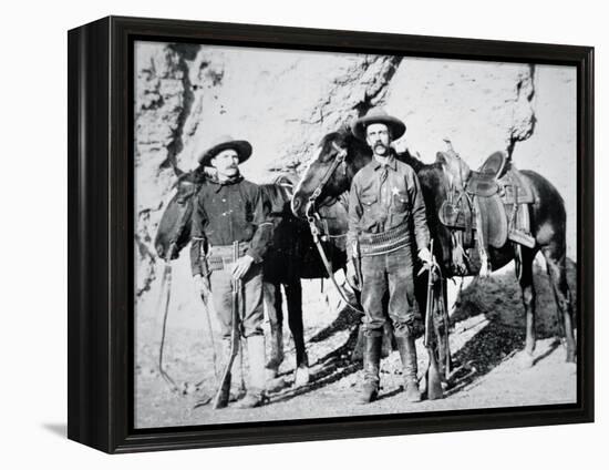 Deputy Sheriff C.H. Farnsworth and Ranger W.K. Foster on Patrol in Arizona, c.1903-null-Framed Premier Image Canvas