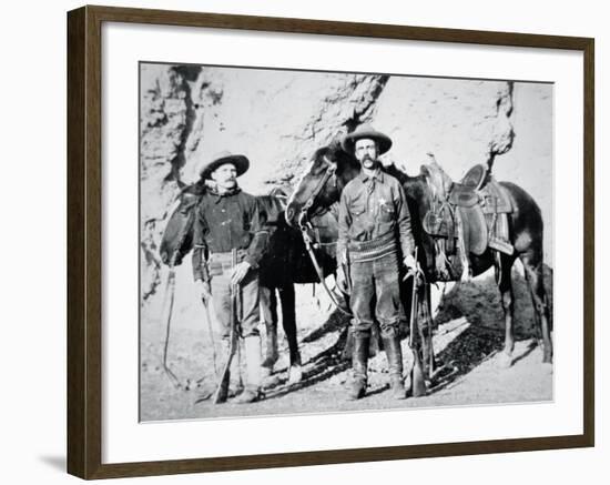 Deputy Sheriff C.H. Farnsworth and Ranger W.K. Foster on Patrol in Arizona, c.1903-null-Framed Photographic Print