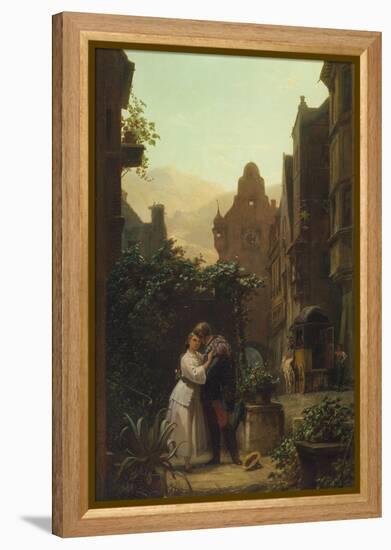 Der Abschied, um 1855-Carl Spitzweg-Framed Premier Image Canvas