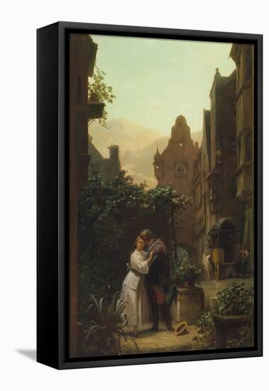 Der Abschied, um 1855-Carl Spitzweg-Framed Premier Image Canvas