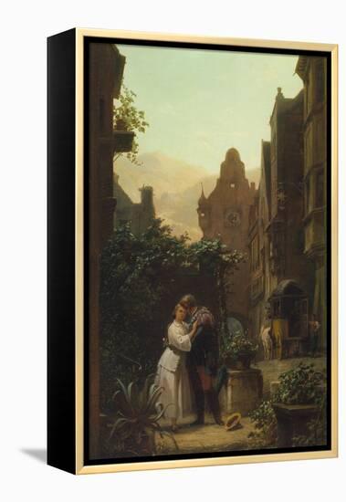 Der Abschied, um 1855-Carl Spitzweg-Framed Premier Image Canvas