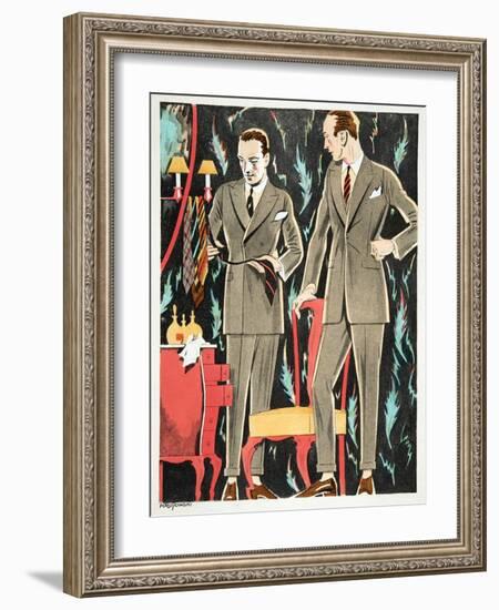 Der Arbiter, Outfits by Fasskessel & Muntmann, from Styl, Pub.1922 (Pochoir Print)-German School-Framed Giclee Print