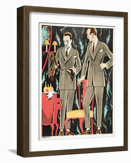 Der Arbiter, Outfits by Fasskessel & Muntmann, from Styl, Pub.1922 (Pochoir Print)-German School-Framed Giclee Print