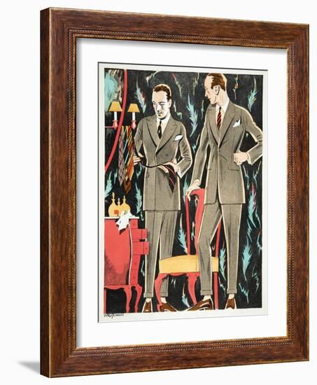 Der Arbiter, Outfits by Fasskessel & Muntmann, from Styl, Pub.1922 (Pochoir Print)-German School-Framed Giclee Print