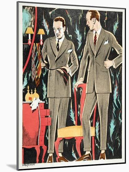 Der Arbiter, Outfits by Fasskessel & Muntmann, from Styl, Pub.1922 (Pochoir Print)-German School-Mounted Giclee Print