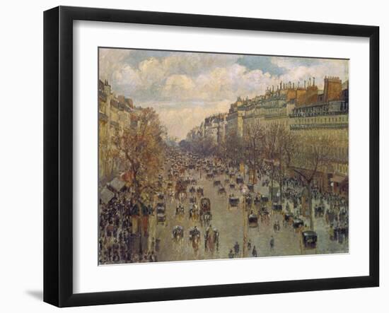 Der Boulevard Montmartre in Paris, 1893-Canaletto-Framed Giclee Print