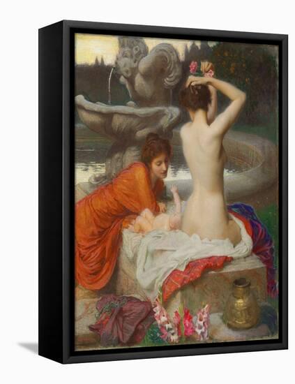 Der Brunnen. 1900-George Spencer Watson-Framed Premier Image Canvas